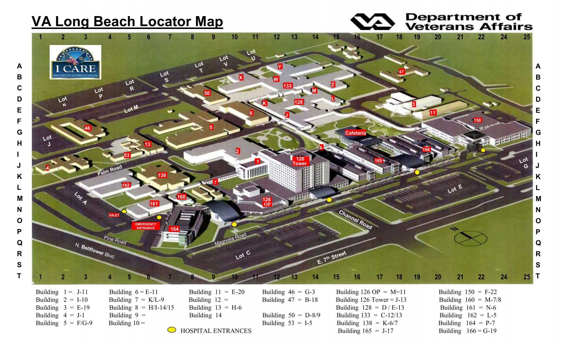 Va Long Beach Locator Map - Wcrc for Va Hospital Long Beach Map