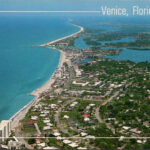 Venice, Florida ~ Aerial View Of Venice Beach, Jetties & Casey Key Throughout Map Of Venice Florida Beaches