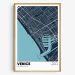 Venice La Map Print, Los Angeles Neighborhood Wall Art, Venice Throughout Venice Beach Los Angeles Map