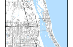 Vero Beach, Florida - Contemporary Map Poster - Etsy.de for Vero Beach Florida on the Map