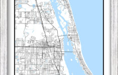 Vero Beach, Florida - Contemporary Map Poster - Etsy.de for Vero Beach on the Map