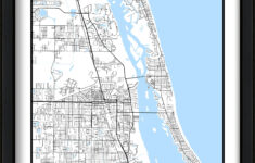 Vero Beach, Florida - Contemporary Map Poster - Etsy.de intended for Vero Beach Fl Map of Florida