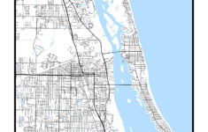 Vero Beach, Florida - Contemporary Map Poster - Etsy.de intended for Vero Beach Florida on a Map