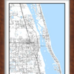 Vero Beach, Florida   Contemporary Map Poster   Etsy.de Regarding Street Map Of Vero Beach Florida