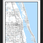Vero Beach, Florida   Contemporary Map Poster   Etsy.de Within Map Of Florida Vero Beach Fl