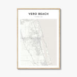 Vero Beach Karte Poster, Vero Beach Karte Druck, Vero Beach With Regard To Vero Beach Map Of Florida