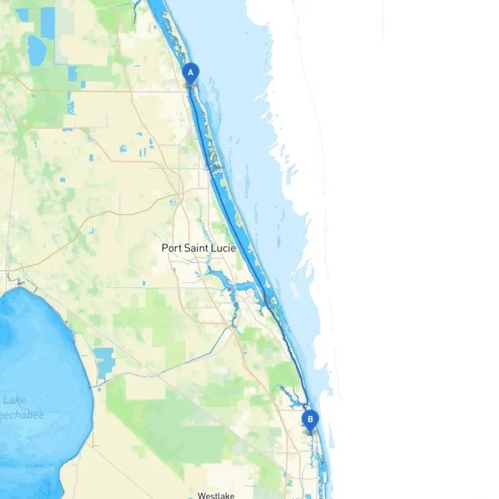 Map of Florida With Vero Beach