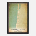 Vintage Rockaway Beach Oregon Map Poster, Rockaway Beach Or City Road Wall  Art Print   Custom Maps & Posters For Map Of Rockaway Beach Oregon