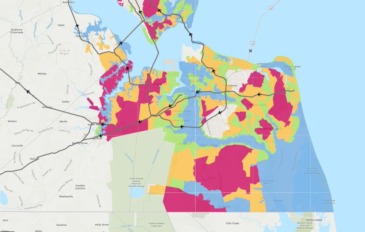 Virginia Beach On X: &amp;quot;Mandatory Evacuation Order Issued For with Flood Zone Map Virginia Beach