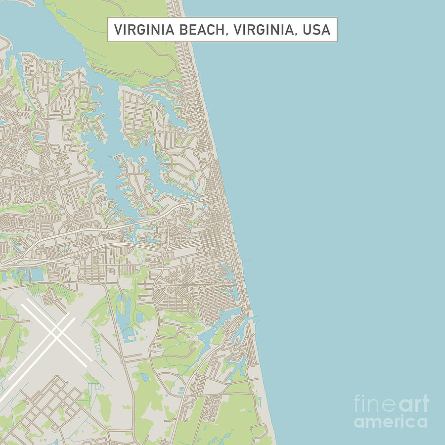 Virginia Beach Virginia Us City Street Mapfrank Ramspott with Street Map Of Virginia Beach Va