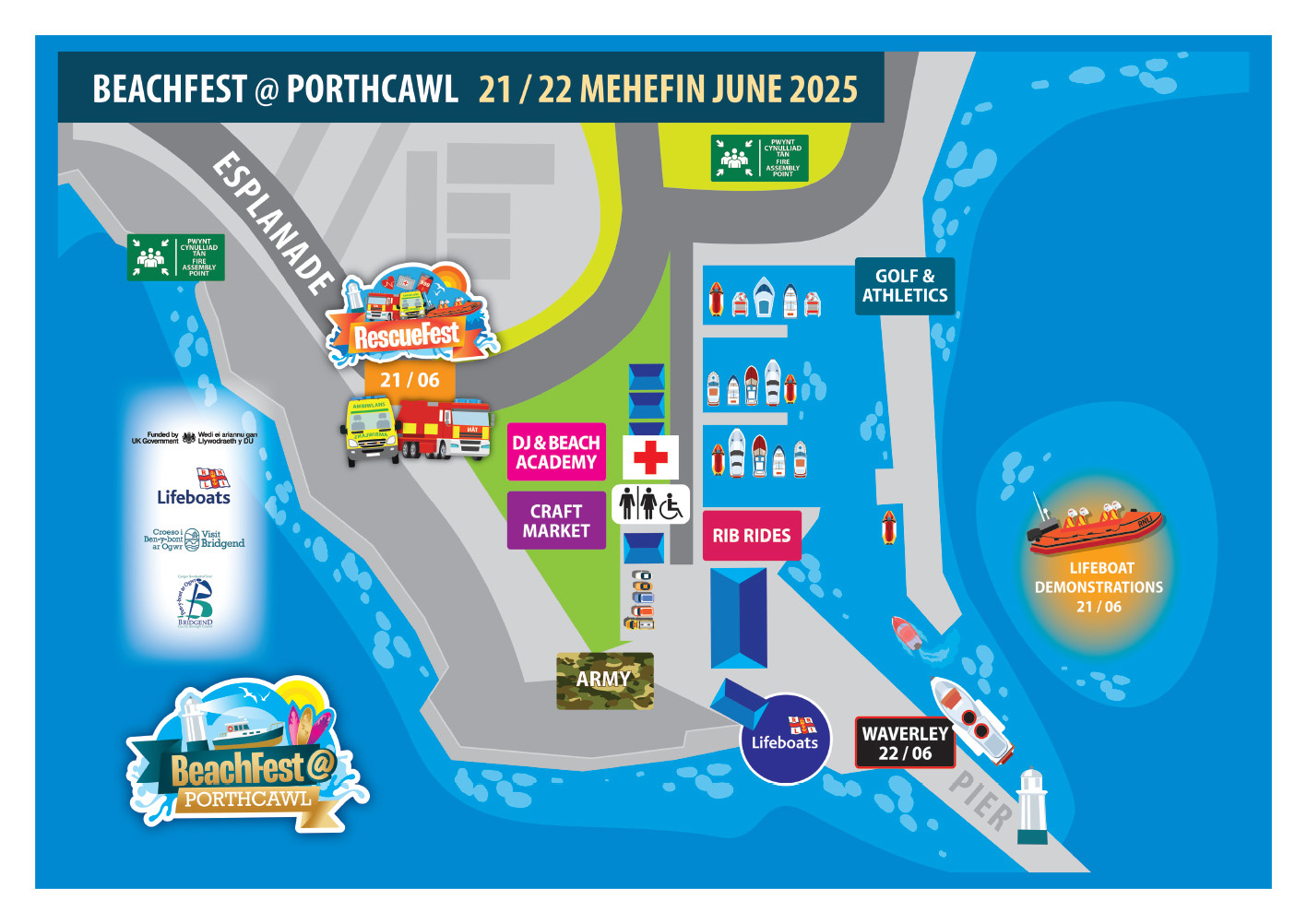 Visit Bridgend | Beachfest @ Porthcawl 2025 with regard to Sports At the Beach Map