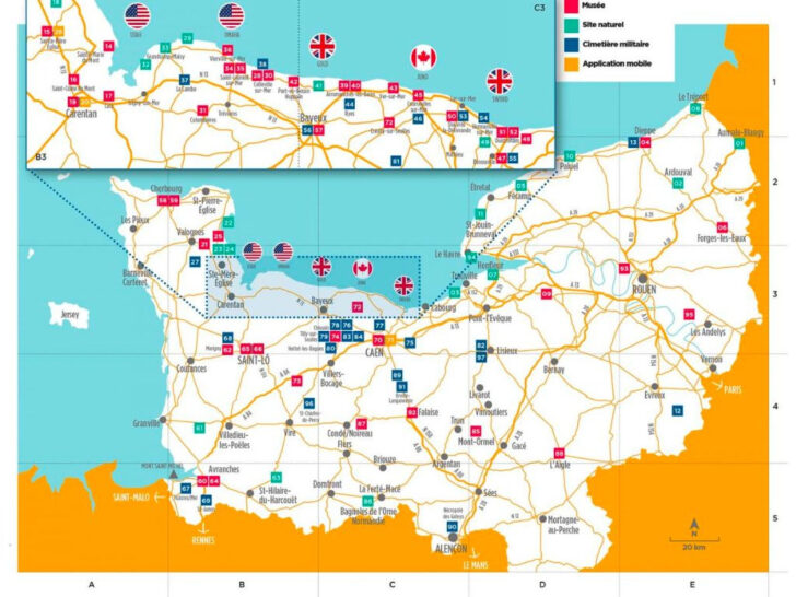 Beaches of D Day Map