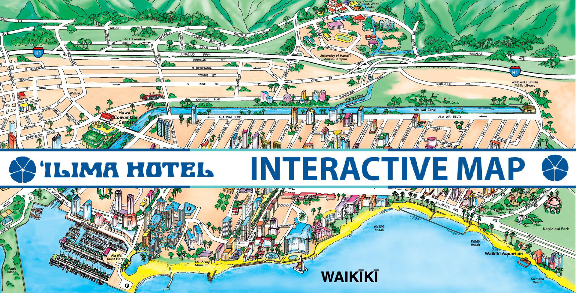 Waikiki Beach Accommodation | About Ilima | Ilima Hotel Hi throughout Map Of Hotels On Waikiki Beach Honolulu