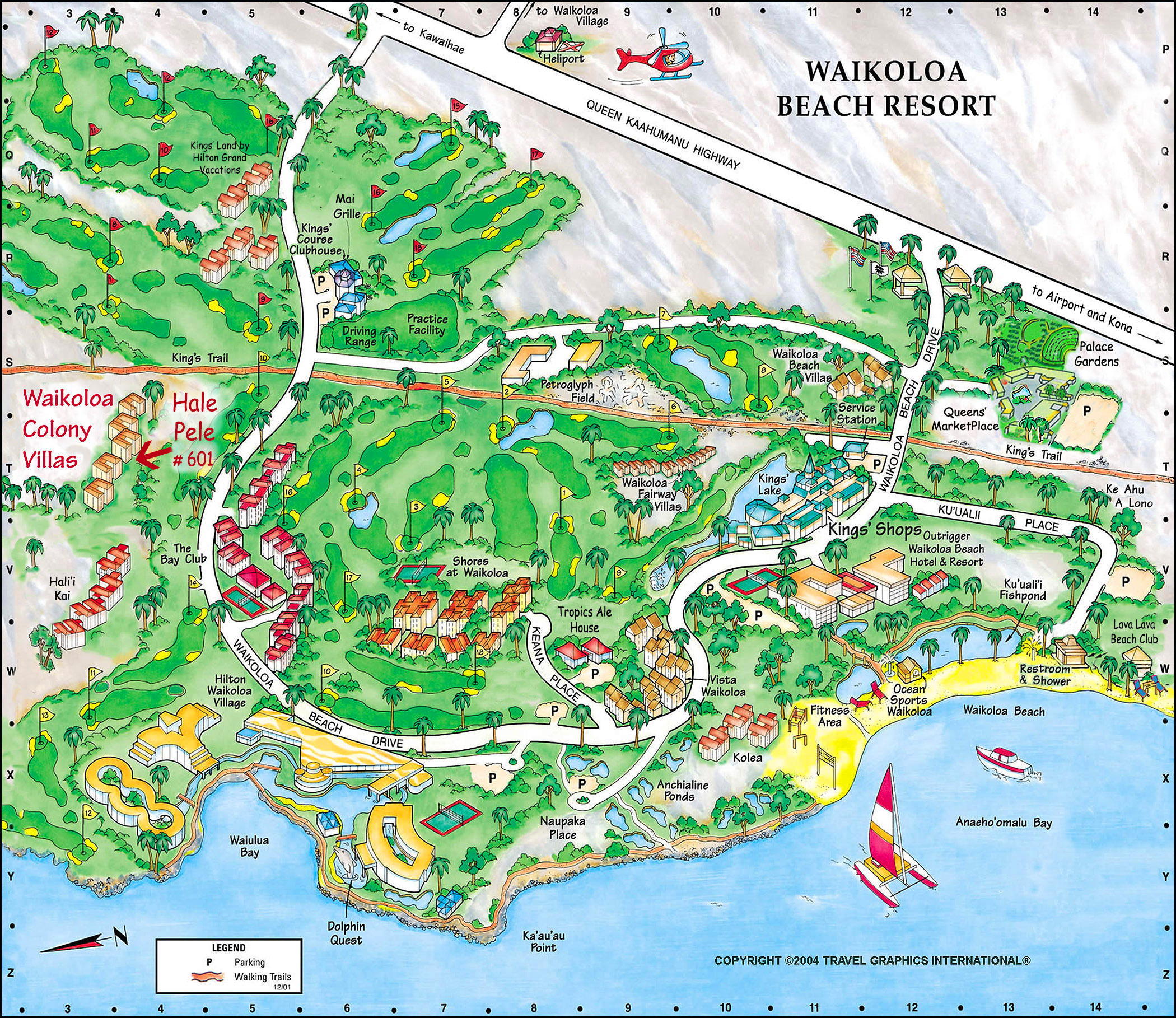 Waikoloa Beach Resort Map | Hawaii Resort Rentals intended for Hilton Waikoloa Beach Resort Map