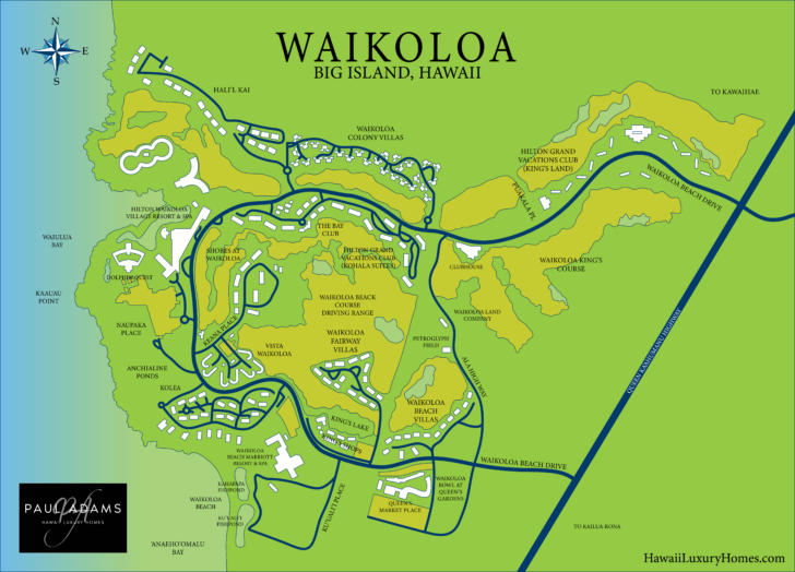 Waikoloa Beach Resort Map Hawaii