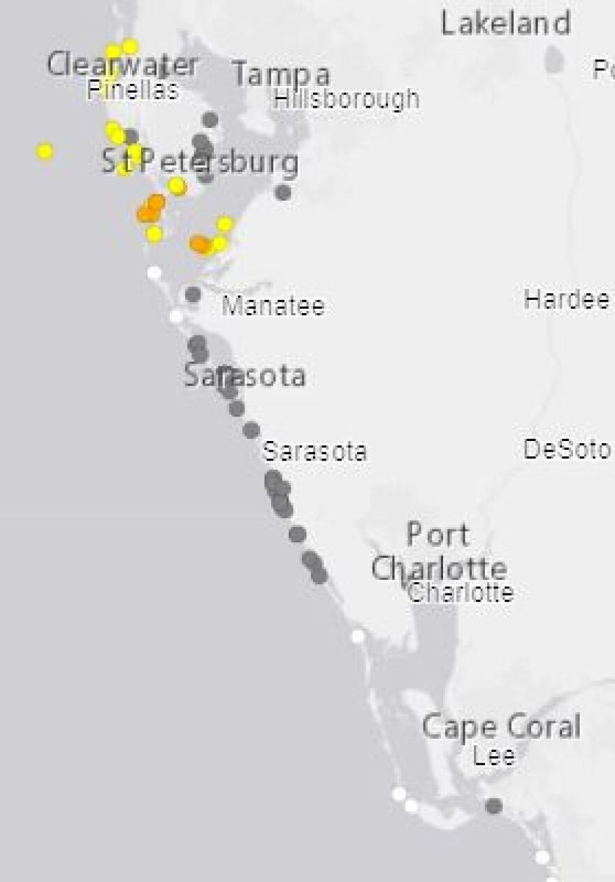 Water Quality Report | Wgcu Pbs &amp;amp; Npr For Southwest Florida for Sarasota Beach Water Quality Today Map