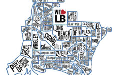 We Love Lb Neighborhood Map Print pertaining to Long Beach Map Of Neighborhoods