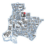 We Love Lb Neighborhood Map Print With Map Of Long Beach Neighborhoods