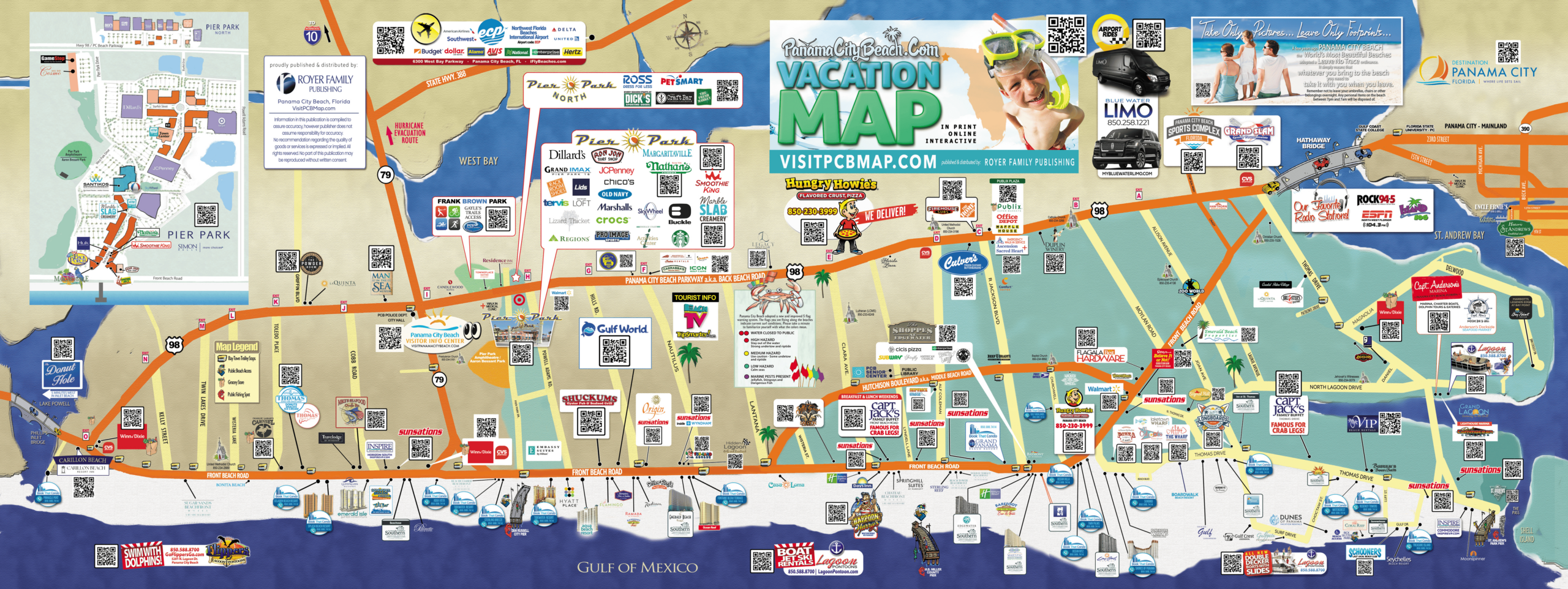 Web Version Of Panama City Beach Map - Visitpcbmap - The Official within Map Panama City Beach Florida