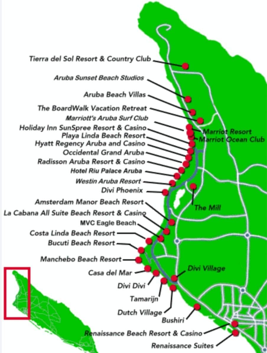 Welcome To Palm Beach, Aruba! - Apartments For Rent In Noord in Palm Beach Aruba Hotel Map