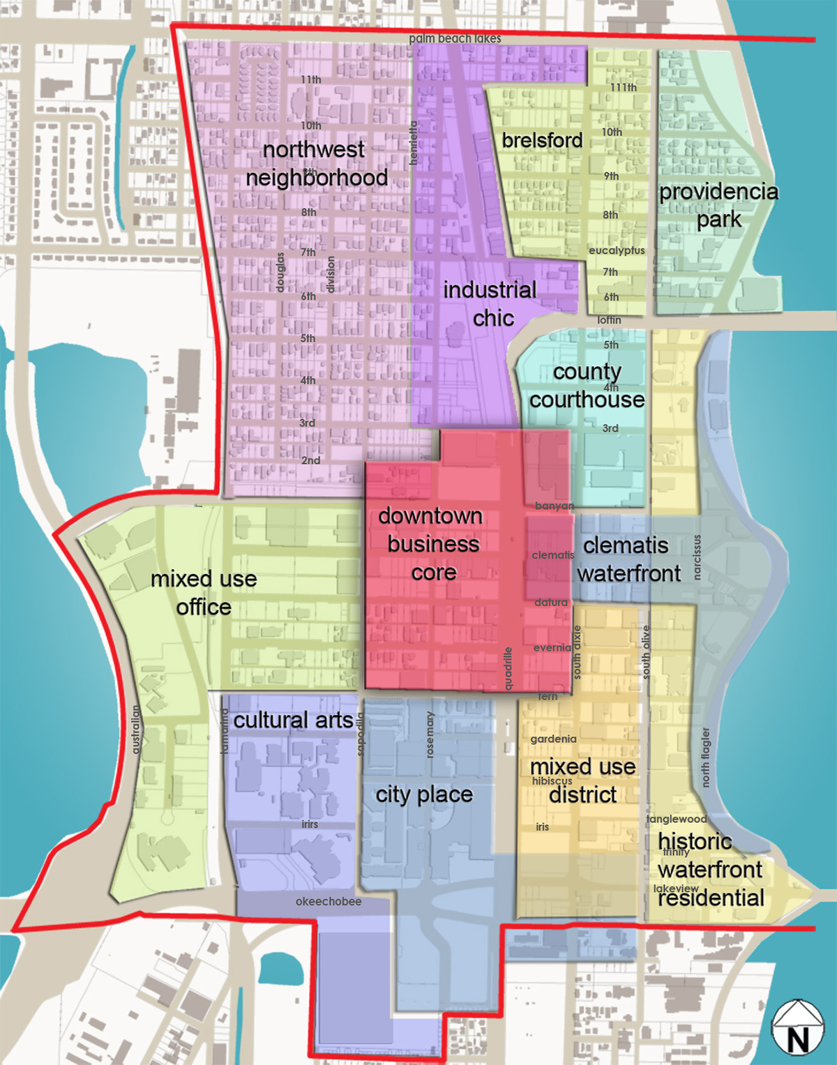 West Palm Beach Downtown Master Plan - Zyscovich pertaining to West Palm Beach Zoning Map