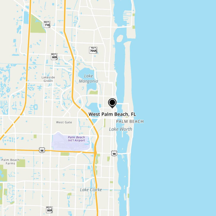 Map West Palm Beach Florida