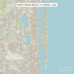 West Palm Beach Florida Us City Street Mapfrank Ramspott In Florida West Palm Beach Map