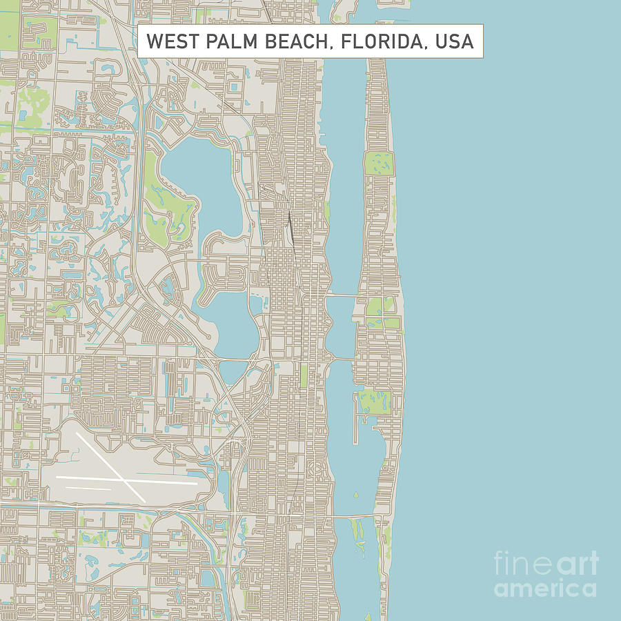 West Palm Beach Florida Us City Street Mapfrank Ramspott regarding West Palm Beach Map In Florida