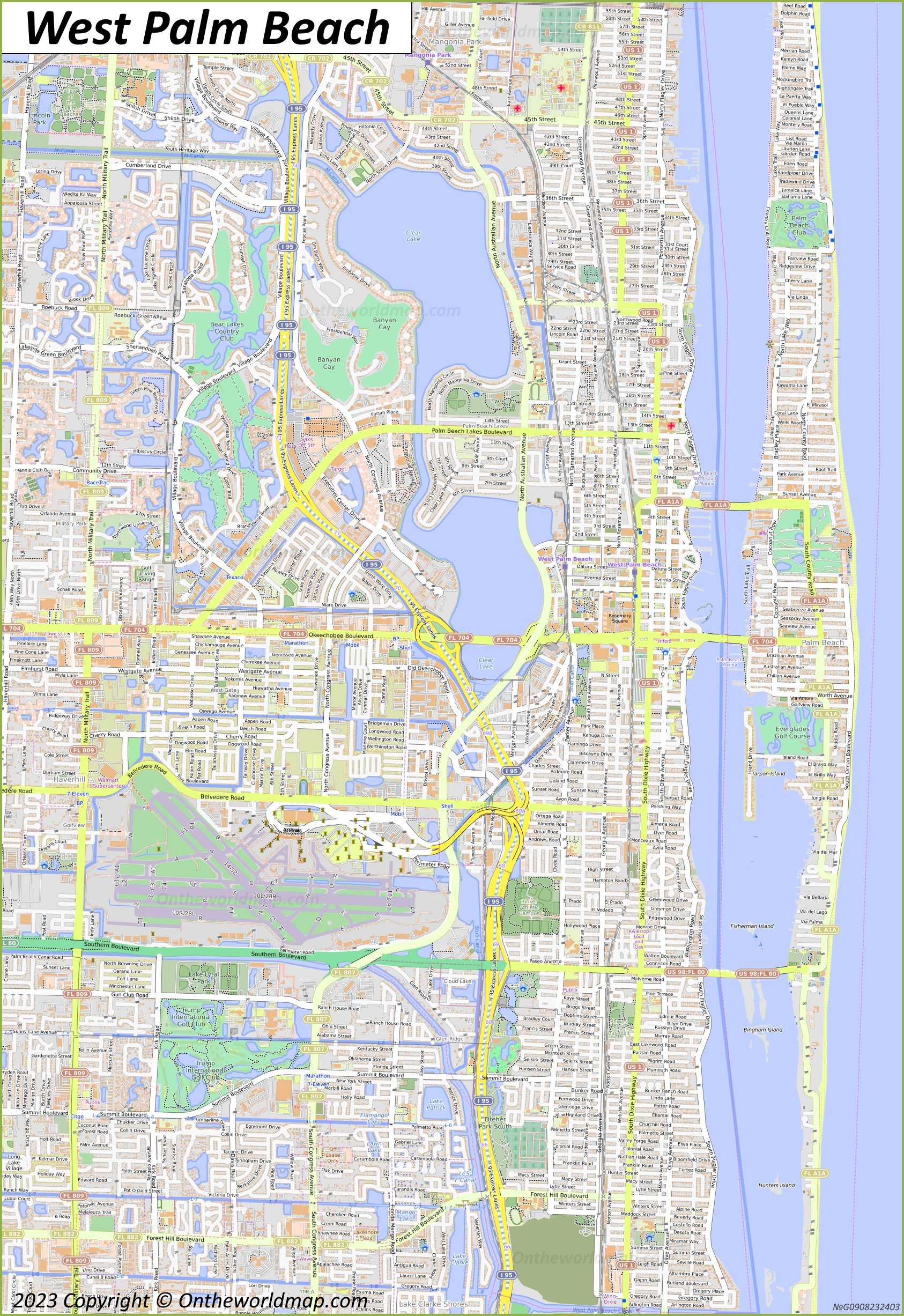 West Palm Beach Map | Florida, U.s. | Discover West Palm Beach with City Of West Palm Beach Map