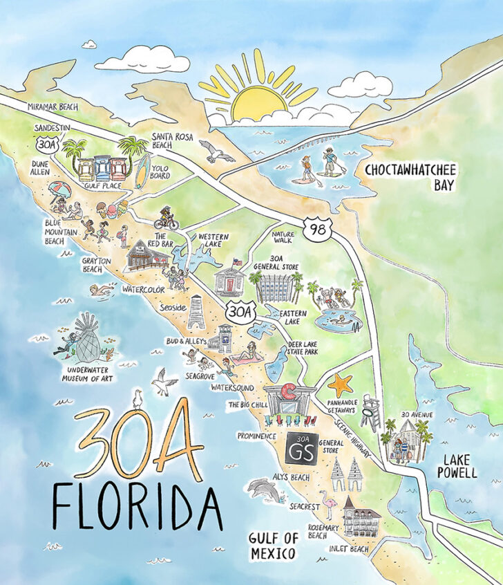 Blue Mountain Beach Florida Map