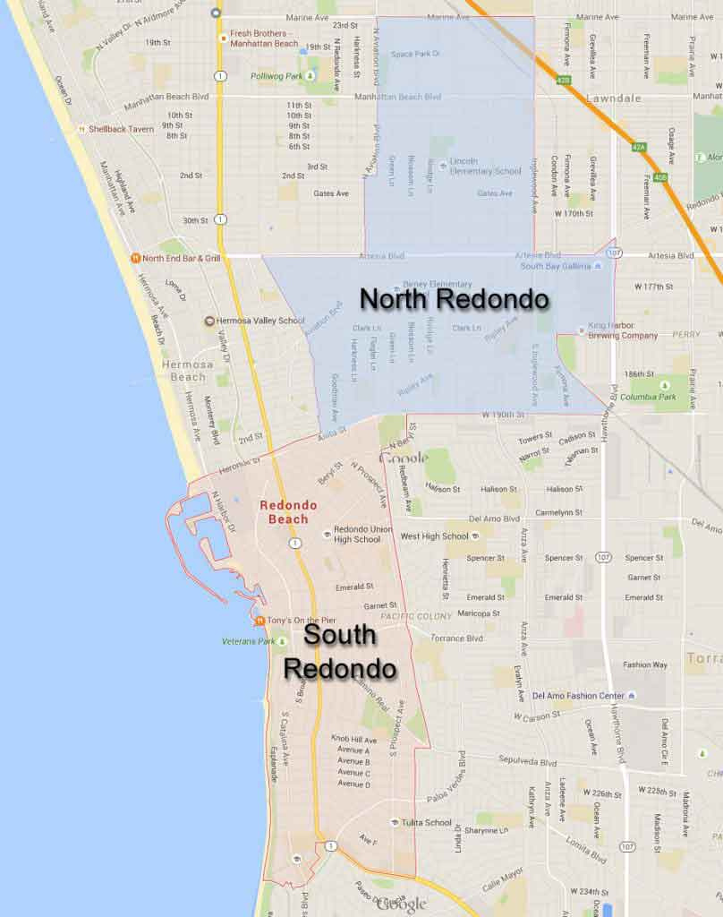 What&amp;#039;S The Difference Between North And South Redondo Beach? with regard to Map of Redondo Beach Ca