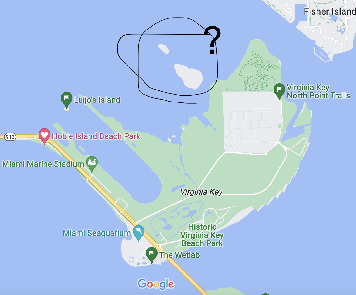What&amp;#039;S The Story With These Two Little Islands Off Virginia Key? I pertaining to Virginia Key Beach Park Map