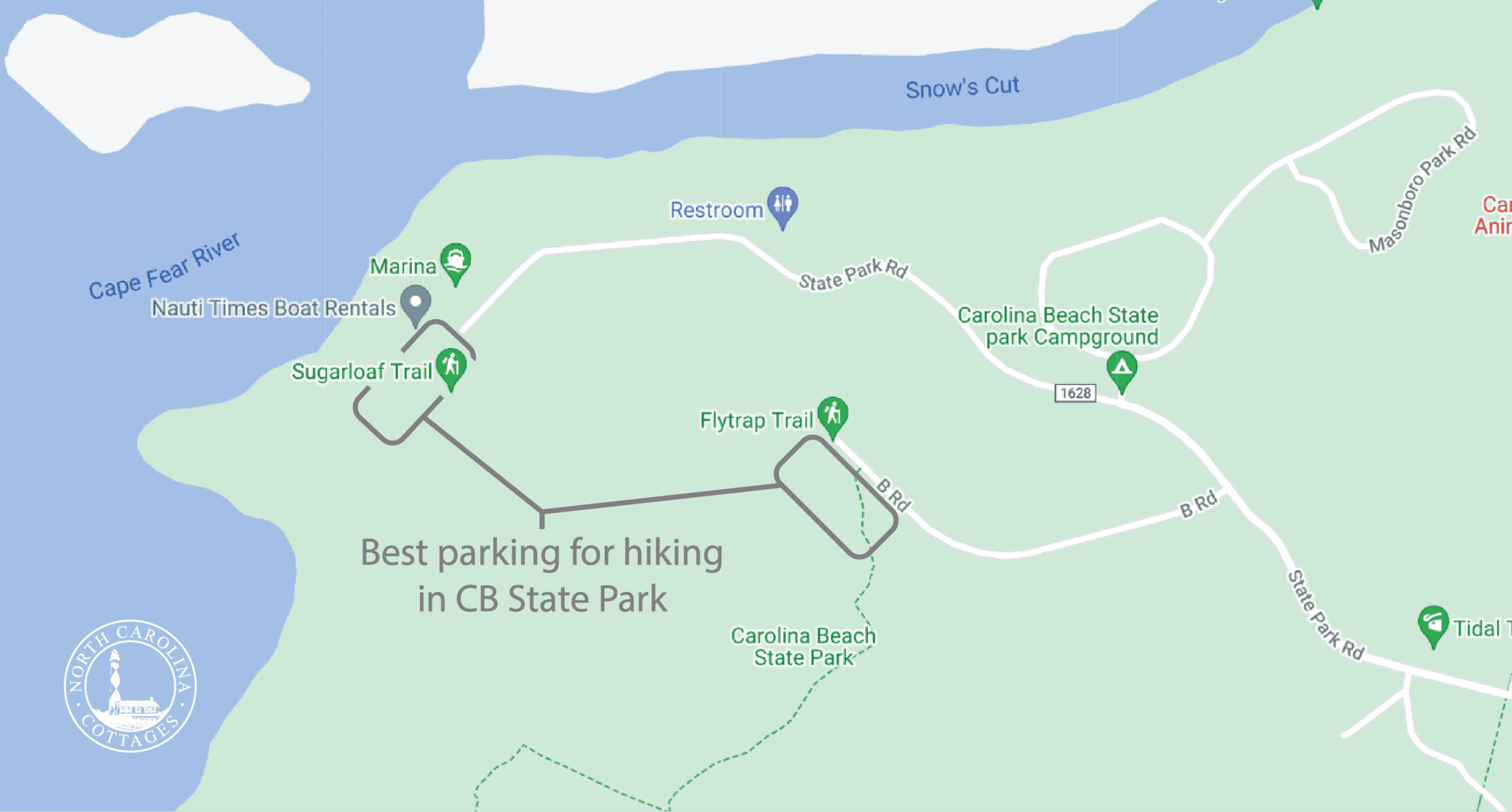 Where To Park In The Carolina Beach State Park? | North Carolina inside Carolina Beach State Park Campground Map