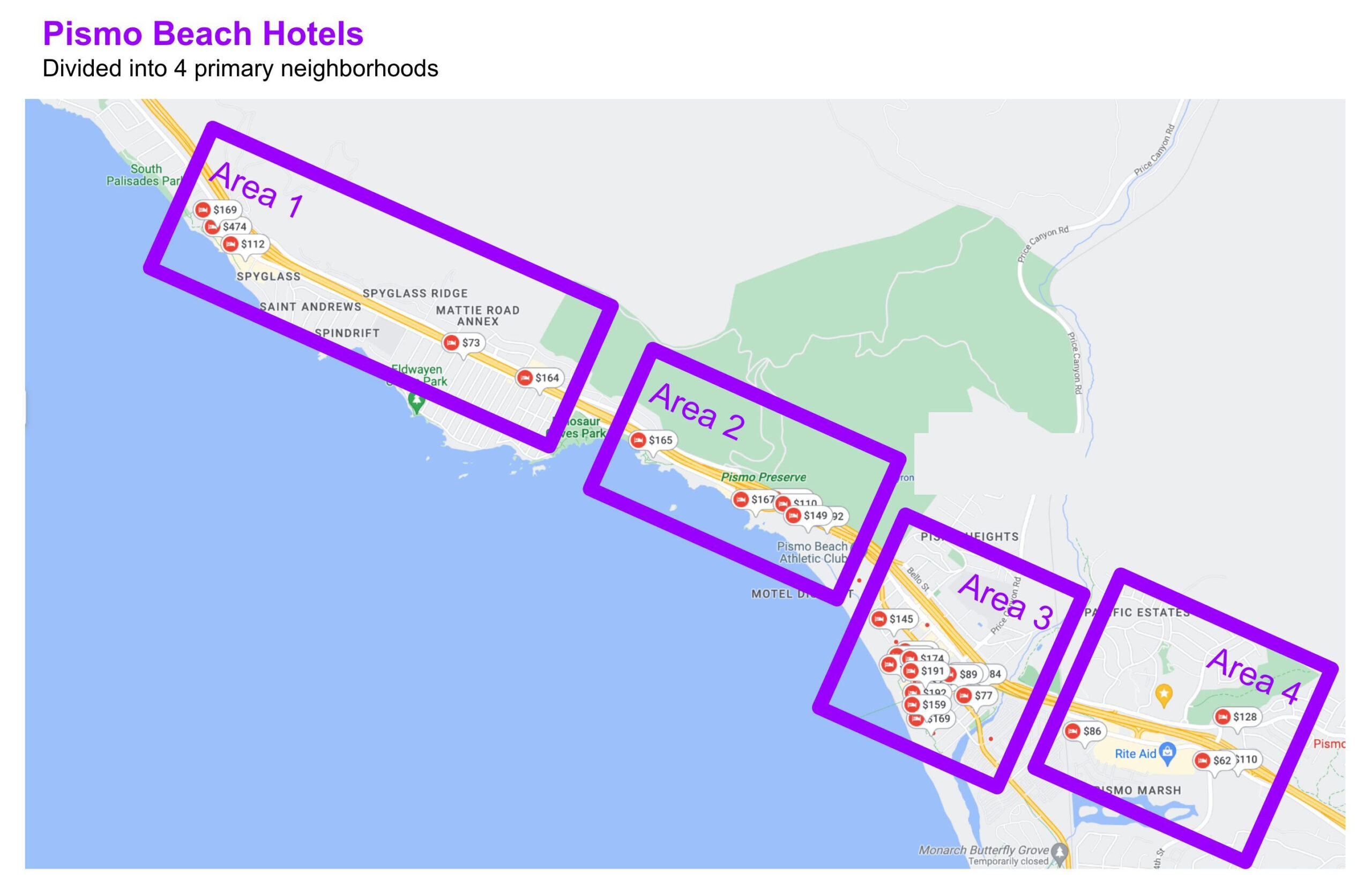 Where To Stay In Pismo Beach, Ca – Forest Key&amp;#039;S Blog regarding Map Of Pismo Beach Hotels