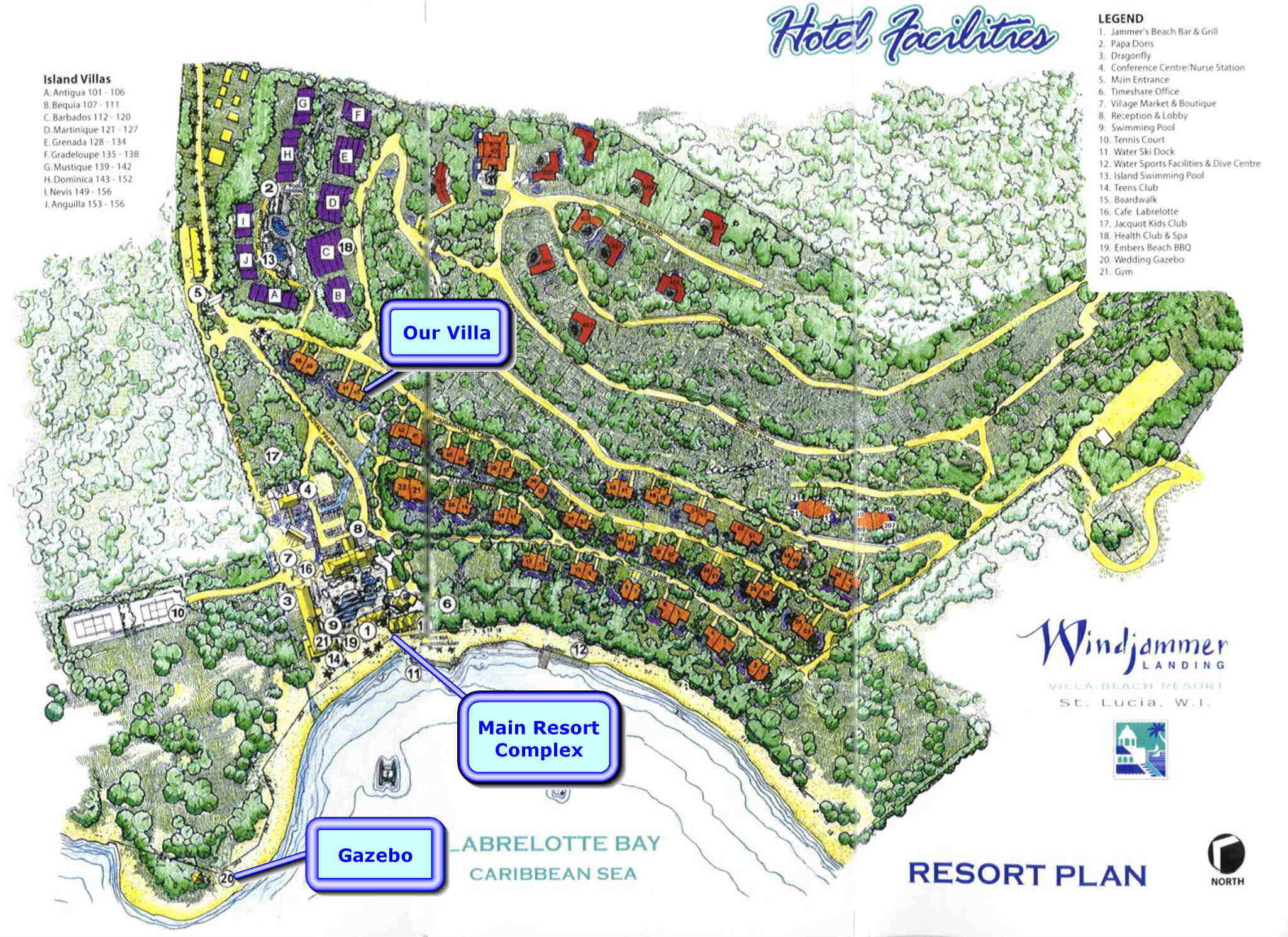 Windjammer Landing intended for Windjammer Landing Villa Beach Resort Map