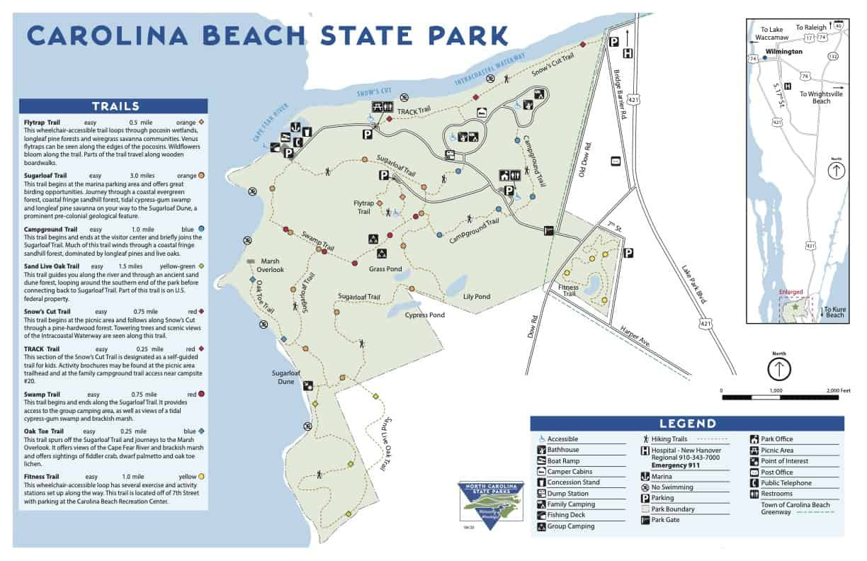 Your Complete Guide To Camping At Carolina Beach State Park pertaining to Carolina Beach State Park Map