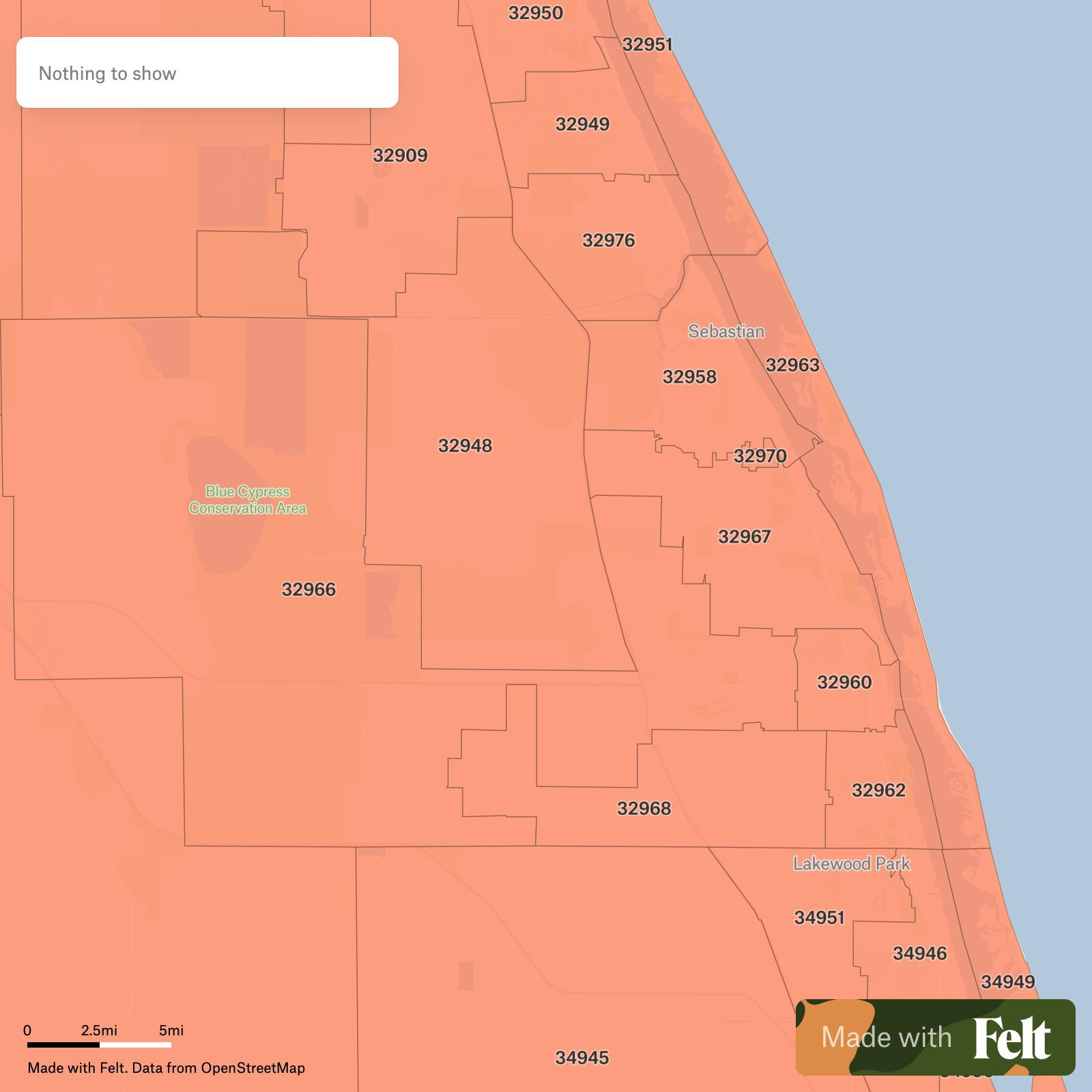 Zip Codes In Indian River County, Florida intended for Map of Vero Beach Zip Codes